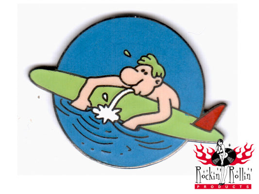 Pin - Lucien - An Surfbrett Hängend, Grün