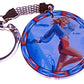 Schlüsselanhänger Pokerchip - Blau Pin Up