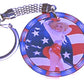 Schlüsselanhänger Pokerchip - Pin Up Us Flagge