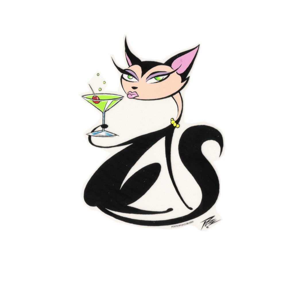 Pizz Aufkleber - Martini Cat