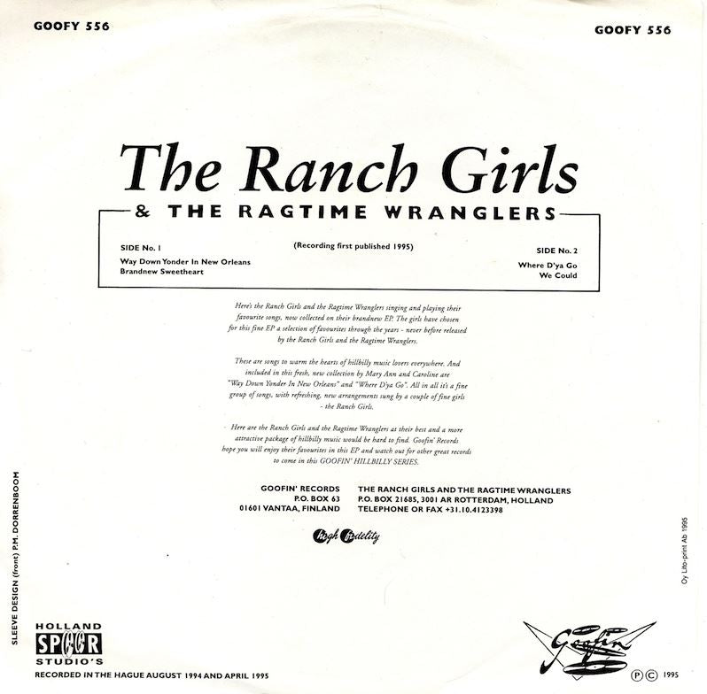 Single - Ranch Girls and The Ragtime Wranglers - Way Down Yonder In New Oeleans, Brandnew