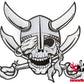 Mighty Texx Rückenaufnäher - Skull & Helm
