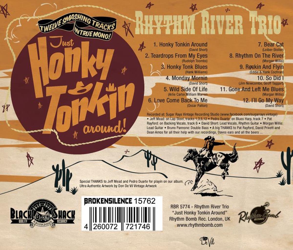 CD - Rhythm River Trio - Just Honky Tonkin' Around