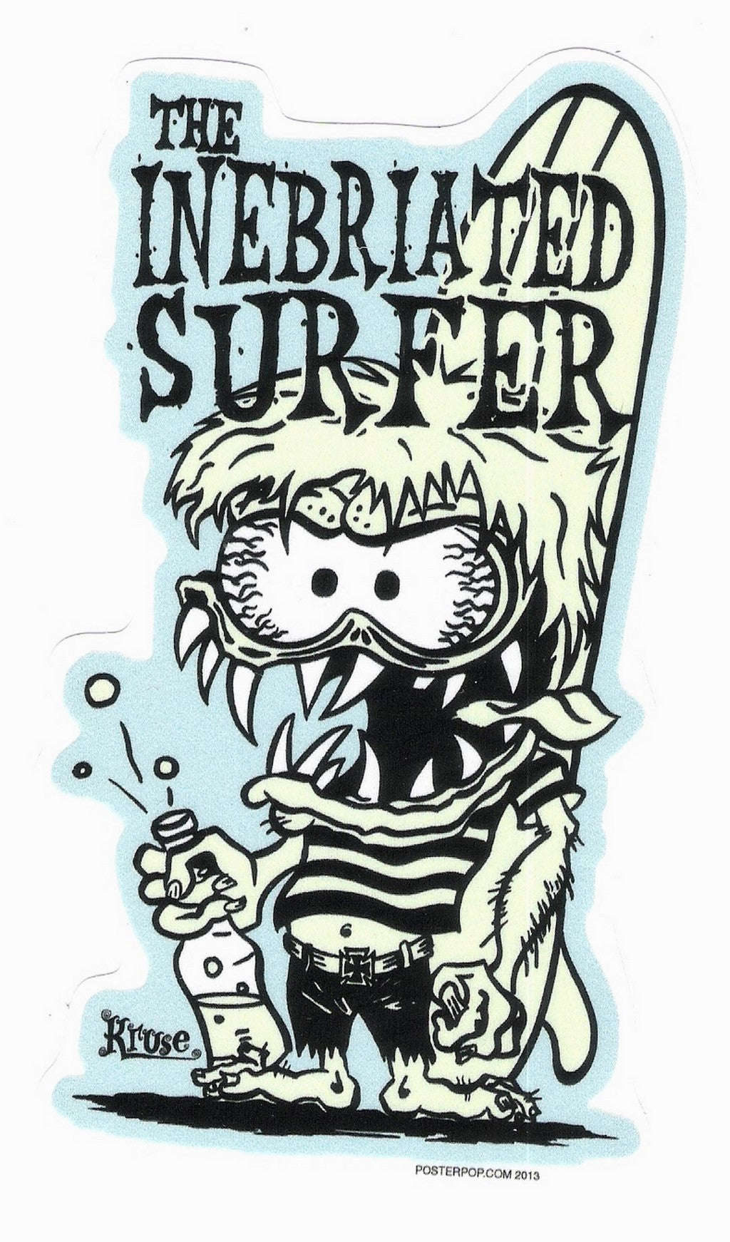 Robert Kruse Aufkleber - Inebriated Surfer