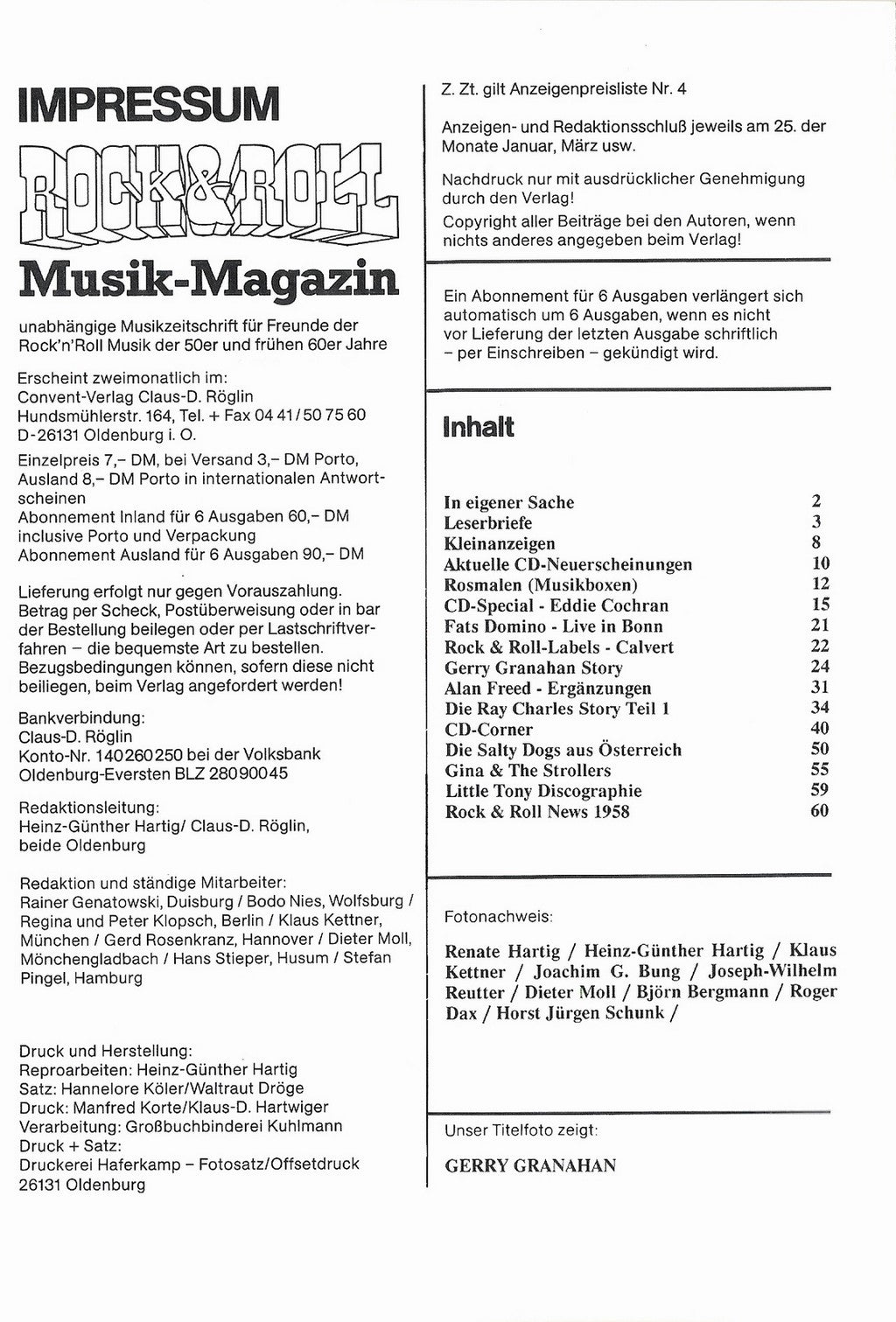 Magazin - Rock'n'Roll Musik Magazin 101