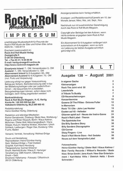 Magazin - Rock'n'Roll Musik Magazin 138