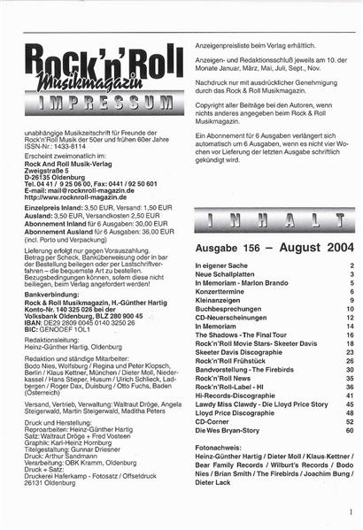 Magazin - Rock'n'Roll Musik Magazin 156