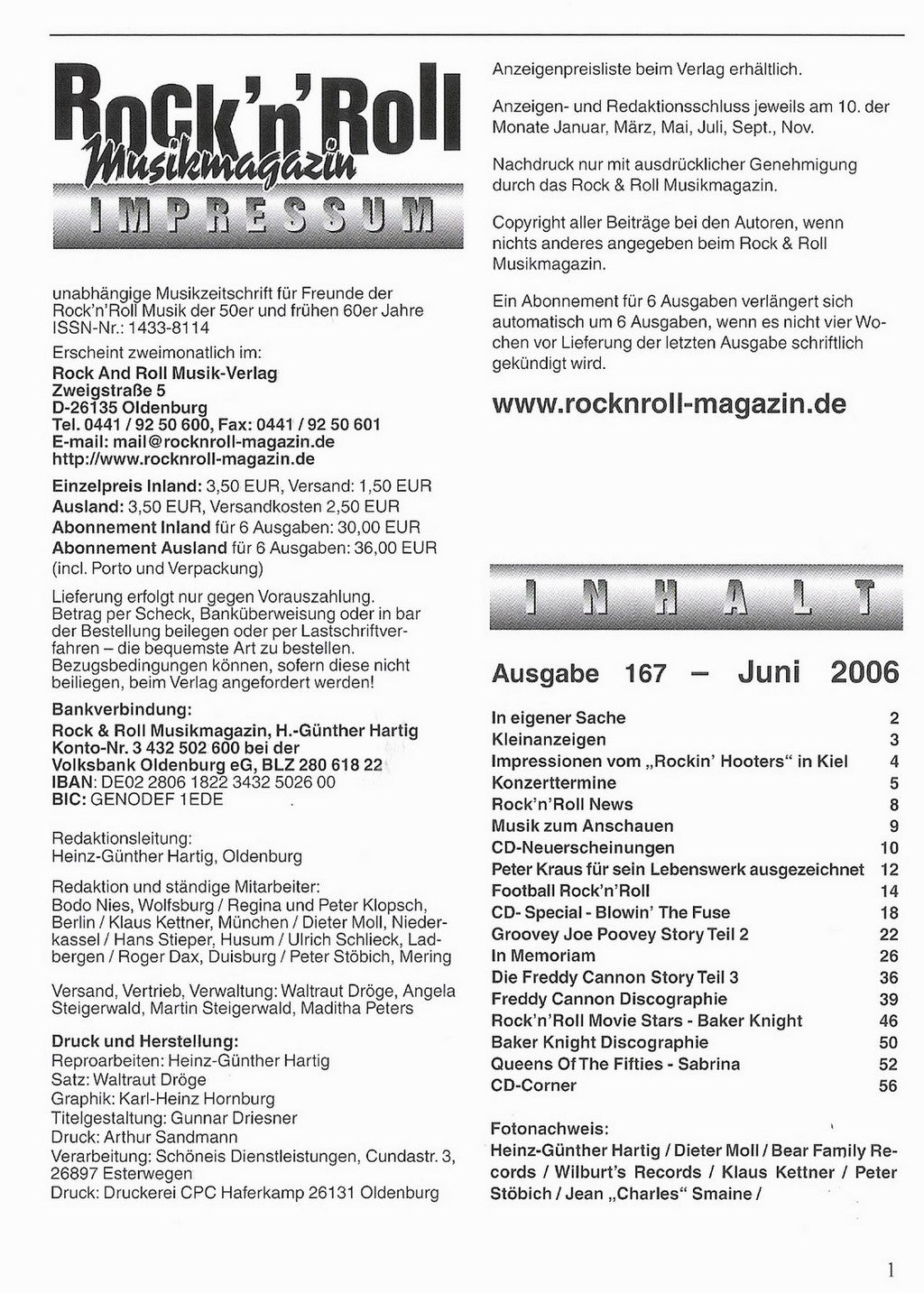 Magazin - Rock'n'Roll Musik Magazin 167