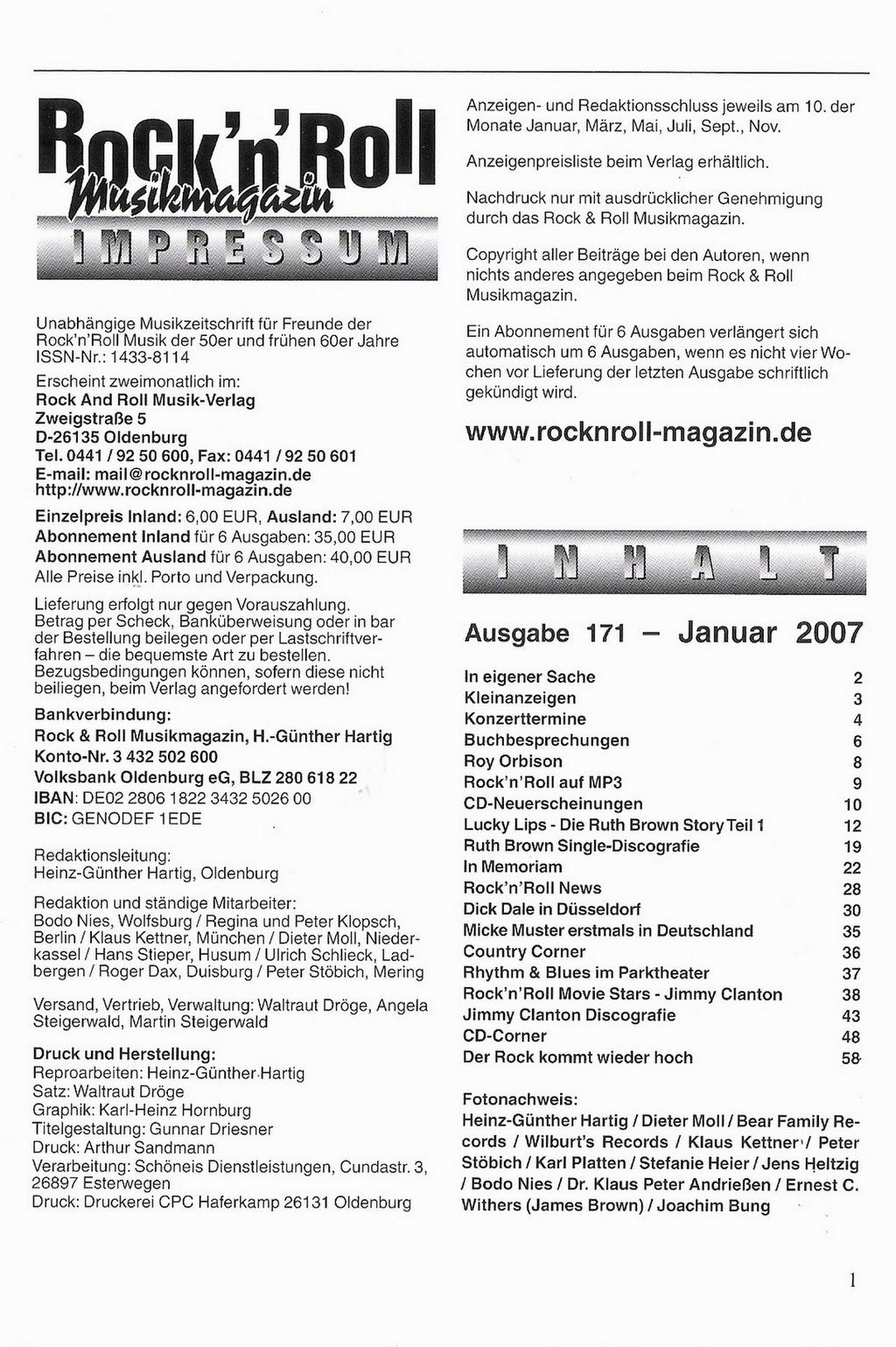Magazin - Rock'n'Roll Musik Magazin 171