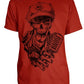 T-shirt - Skull Biker Microphone, Rot