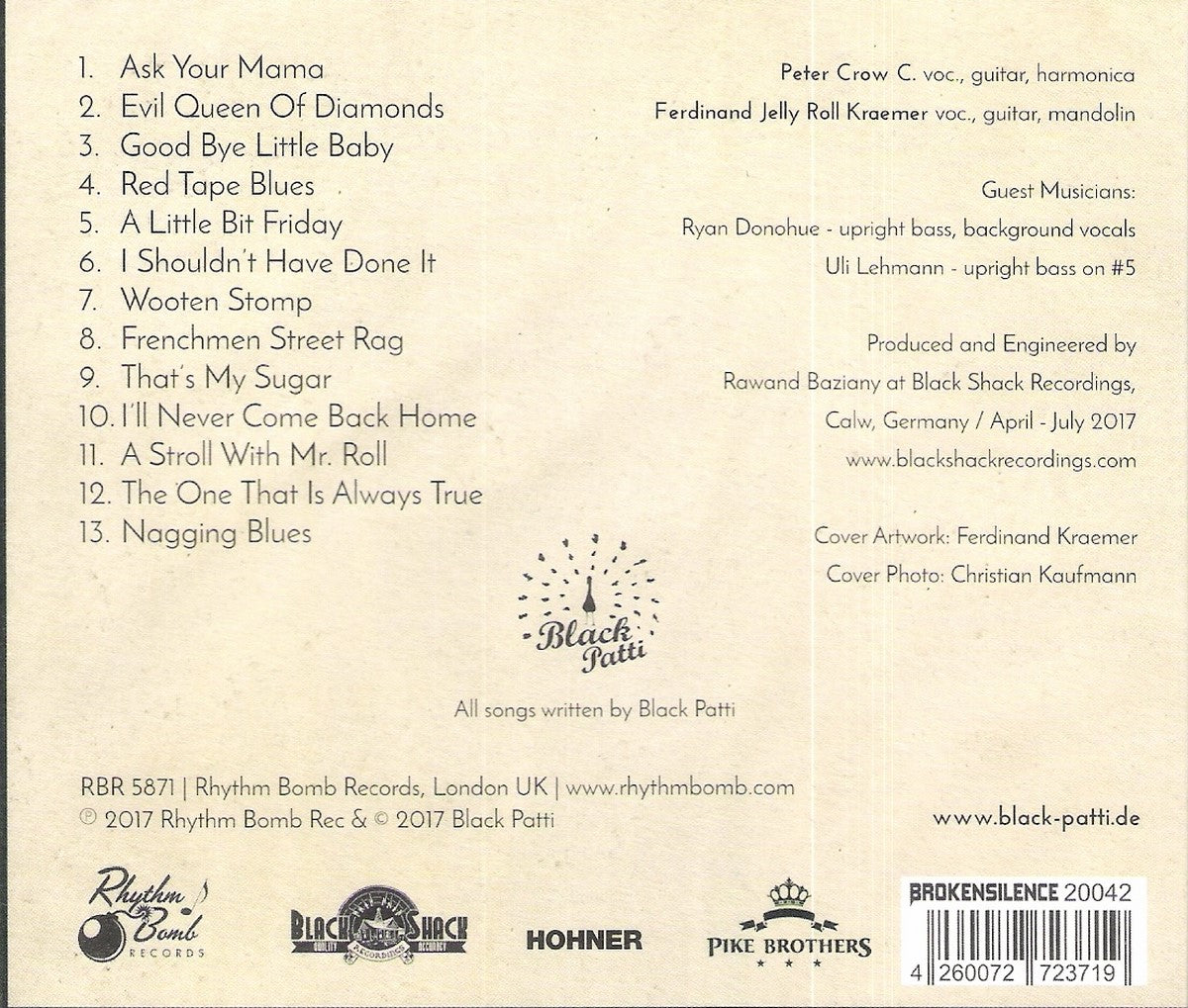 CD - Black Patti - Red Tape