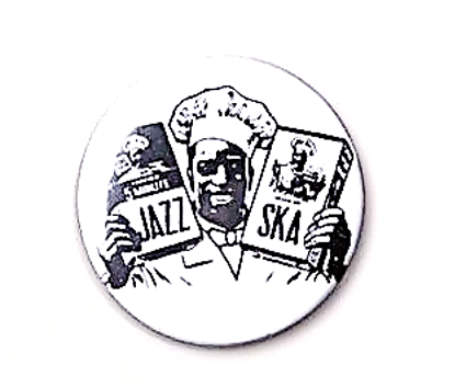 Button - Jazz & Ska Cook, white