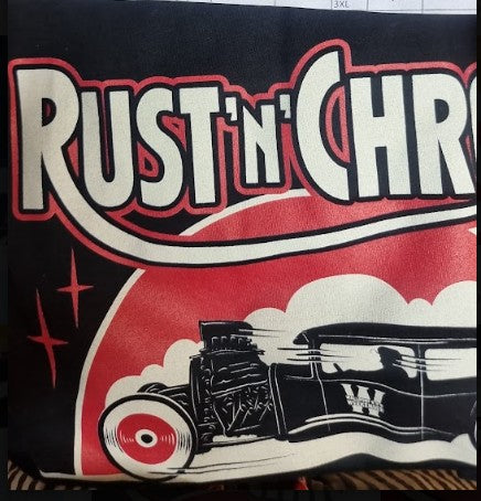 Girl-Shirt - Rust'n'Chrome, Schwarz, Logo Rot#1