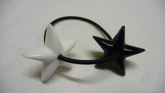Haarband Stern - Schwarz - Weiß