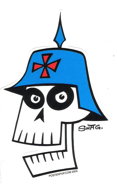 Aufkleber - Shag - German Skull