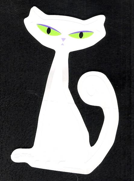 Aufkleber - Shag - White Cat