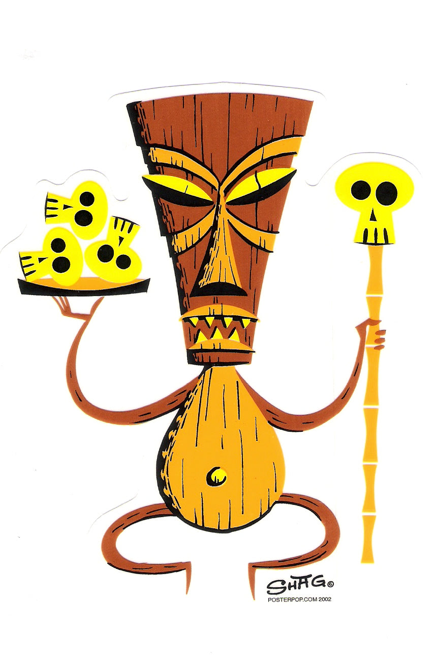 Sticker - Shag - Brown Tiki