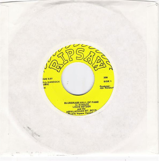 Single - Louie Setzer & the Appalachian Mt. Boys - 1. Bluegrass Hall Of fame, Sweet Allalee