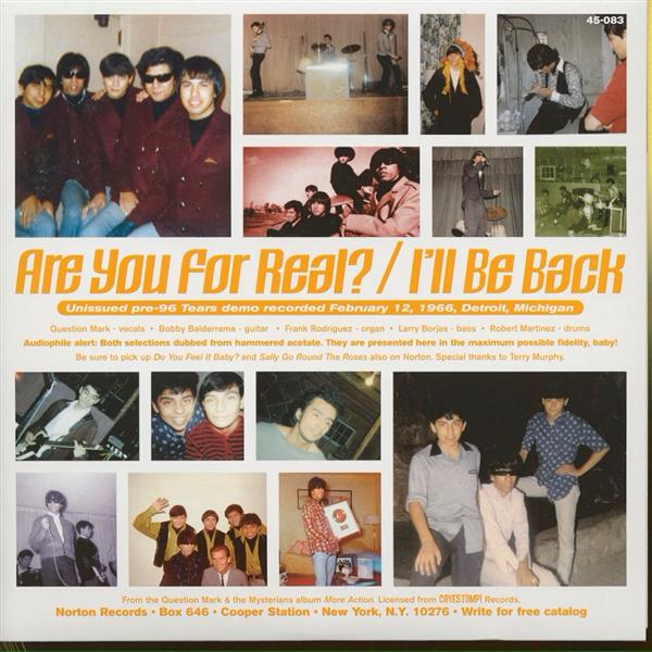 Single - Question Mark And Mysterians - Are You For Real , I'll Be Back