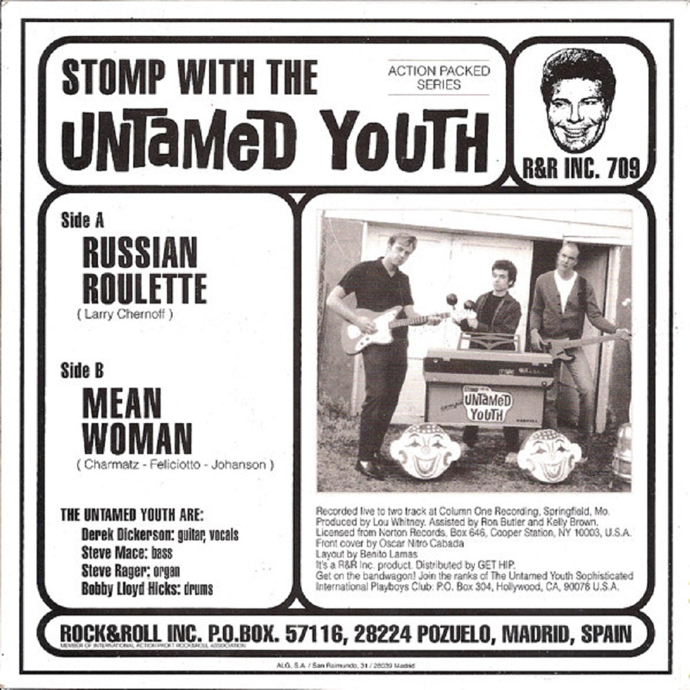 Single - Untamed Youth - Russian Roulette; Mean Woman