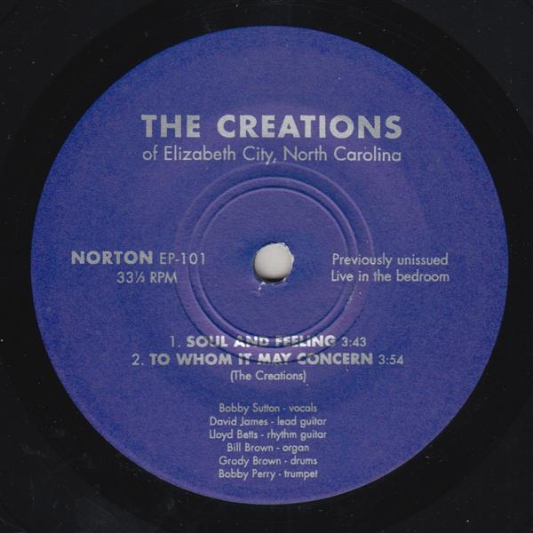 Single - Creations - To Whom It May Concern , Better Watch Out , I'M Mad , Soul And Feeling