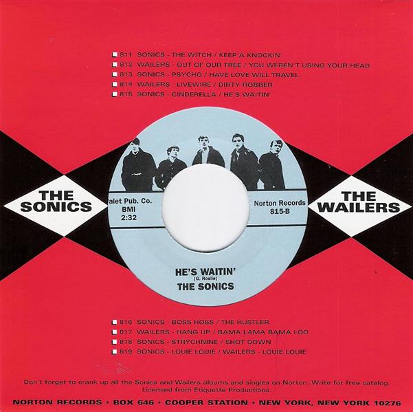 Single - Sonics - Cinderella , He's Waitin'