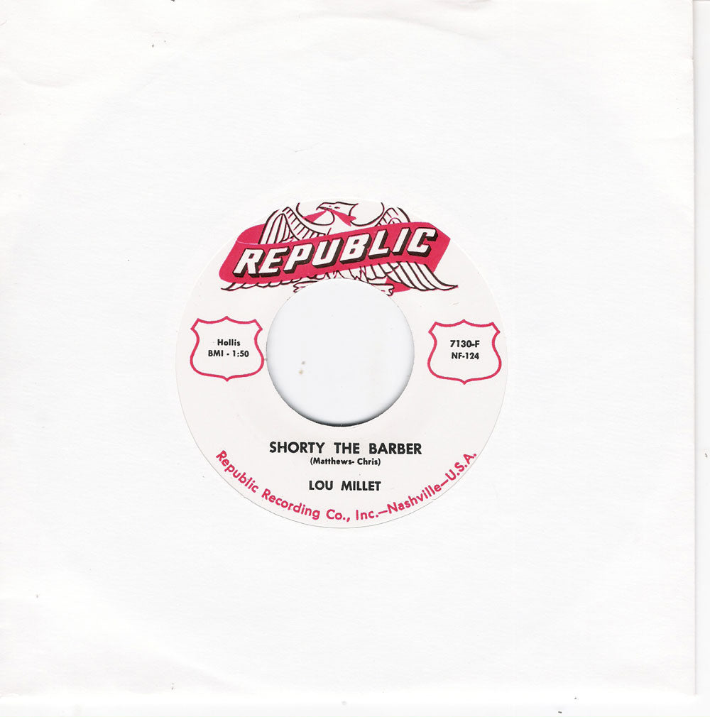 Single - Lou Millett - Shorty The Barber, Slip, Slip, Slippin' In
