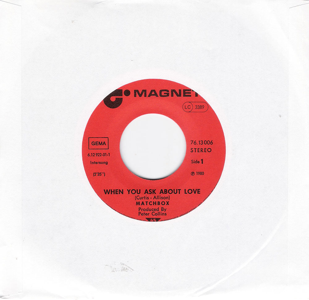 Single - Matchbox - When You Ask About Love, You've Made A Fool Of Me