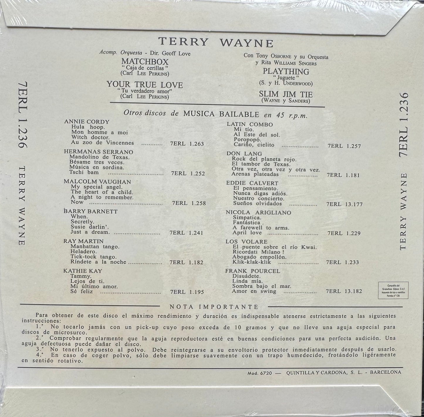 Single - Terry Wayne – Matchbox