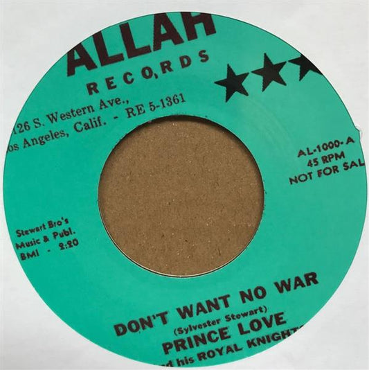 Single - Prince Love - Don't Want No War; The Stomp