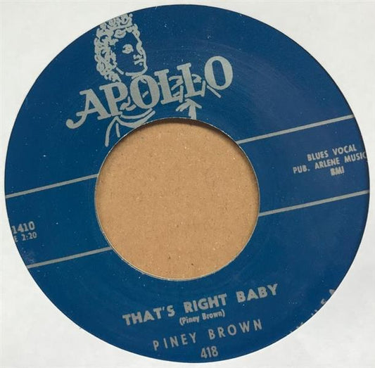Single - Piney Brown - How About Rocking With Me / That's Right Baby