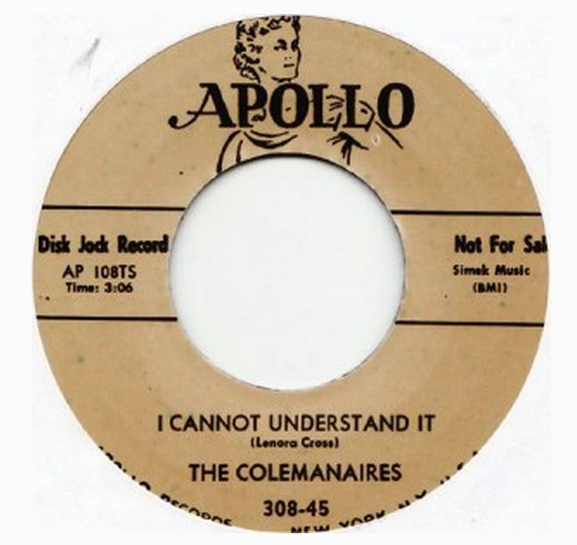 Single - Colemanaires - This May Be The Last Time, I Can Not Understand It
