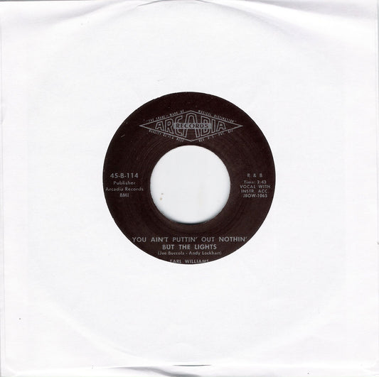 Single - Earl Williams - You Ain't Puttin' Out Nothing But The Lights , Baby Please