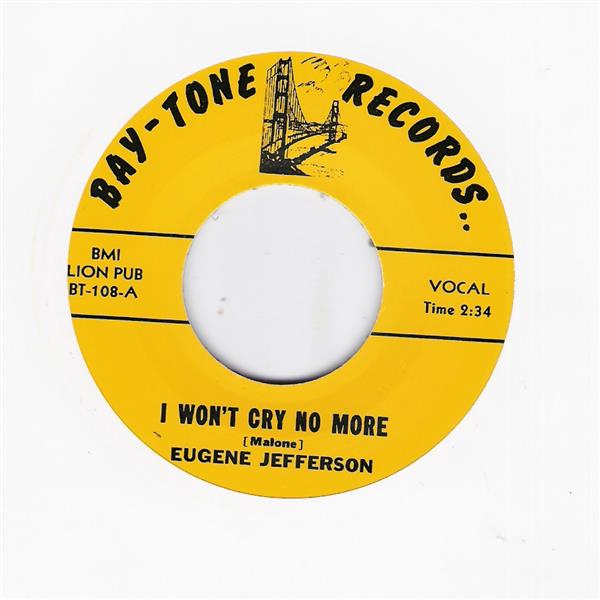 Single - Eugene Jefferson - I Won't Cry No More / Too Young