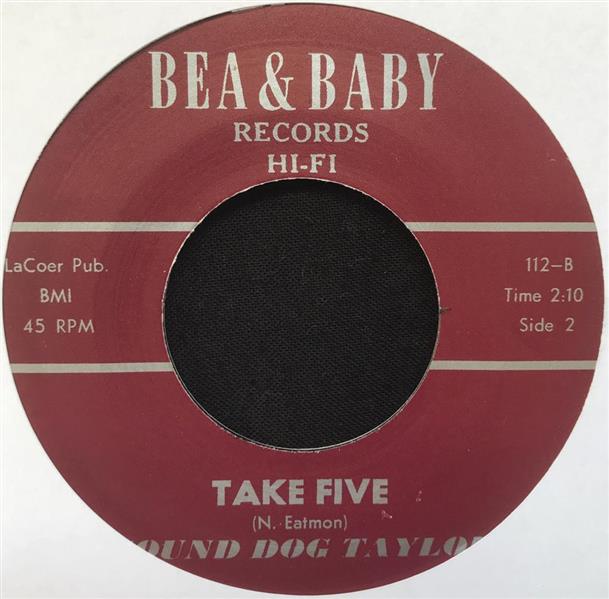 Single - Hound Dog Taylor - My Baby Is Coming Home / Take Five