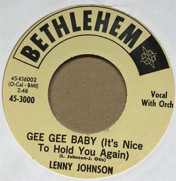 Single - Lenny Johnson - Walk Ginny Walk , Gee Gee Baby