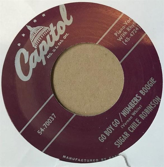 Single - Sugar Chile Robinson - Whop Whop B/W Go Boy Go / Numbers Boogie