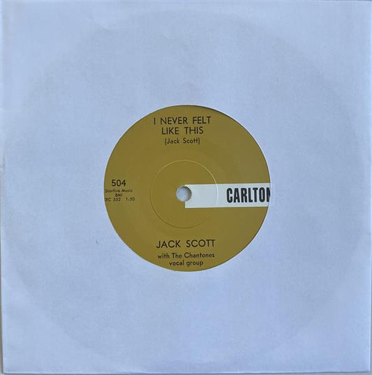Single - Jack Scott - I Never Felt Like This; Bella