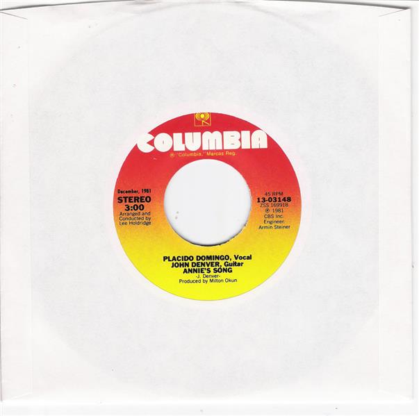 Single - VA - Perhaps Love - Placido Domingo , Annie's Song - John Denver
