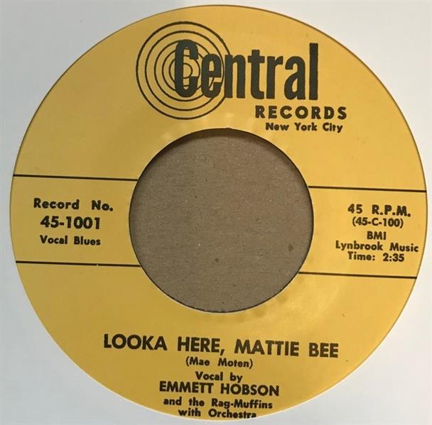 Single - Emmett Hobson - Looka Here Mattie Bee / Georgia Lane - Oowee Mr Jeff