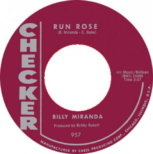 Single - Billy Miranda - Run Rose, Go Ahead