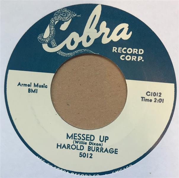 Single - Harold Burrage - Messed Up / I Don't Care Who Knows