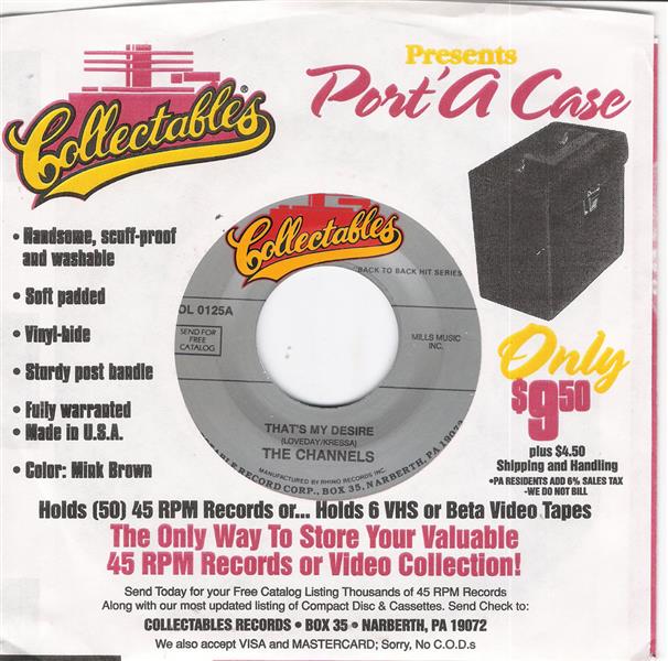 Single - Channels - That's My Desire , Stay As You Are