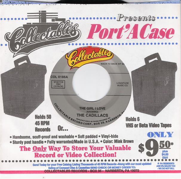 Single - Cadillacs - The Girl I Love , Wishing Well