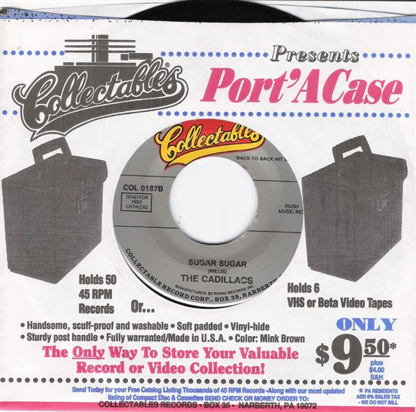 Single - Cadillacs - My Girlfriend , Sugar Sugar