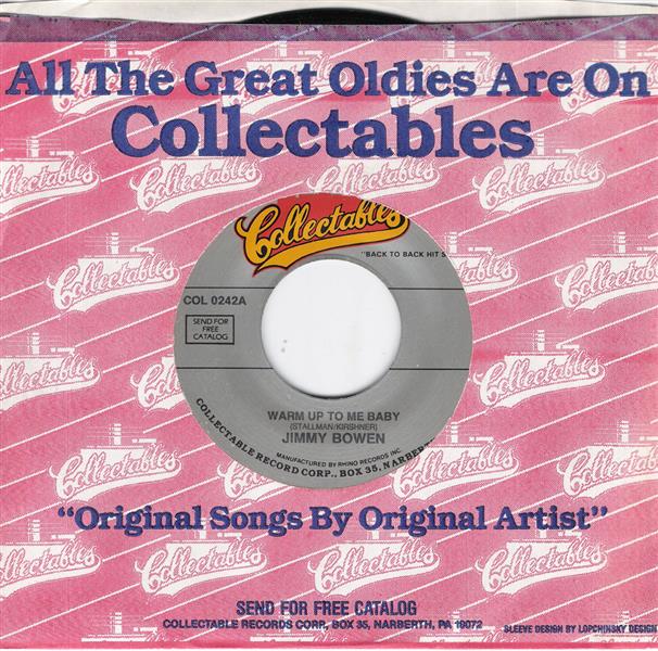 Single - Jimmy Bowen - Warm Up To Me Baby, I Trusted You