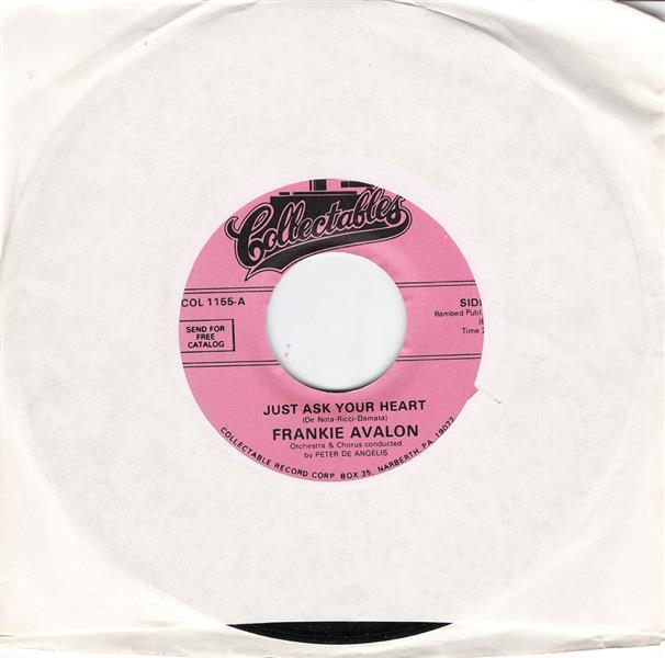 Single - Frankie Avalon - Just Ask Your Heart , Two Fools
