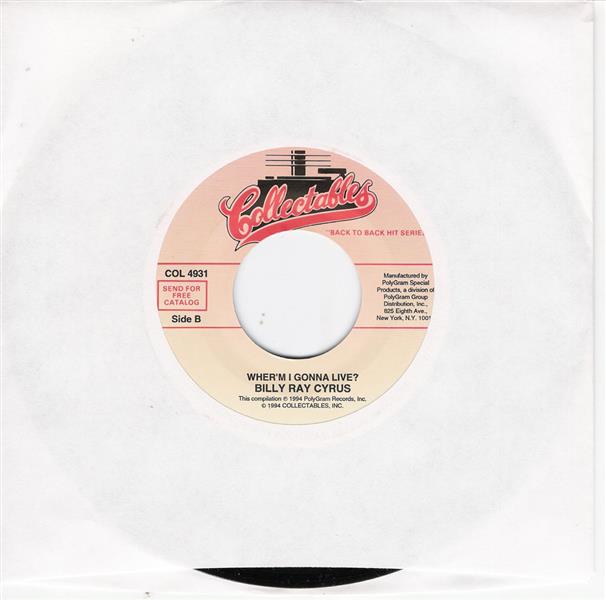 Single - Billy Ray Cyrus - Could've Been Me, Wher'm I Gonna Live?