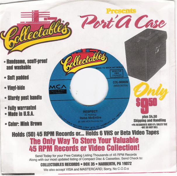 Single - Reba Mcentire - Cathy's Clown , Respect