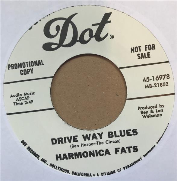 Single - Harmonica Fats - My Baby Didn't Come Home Last Night; Drive Way Blues